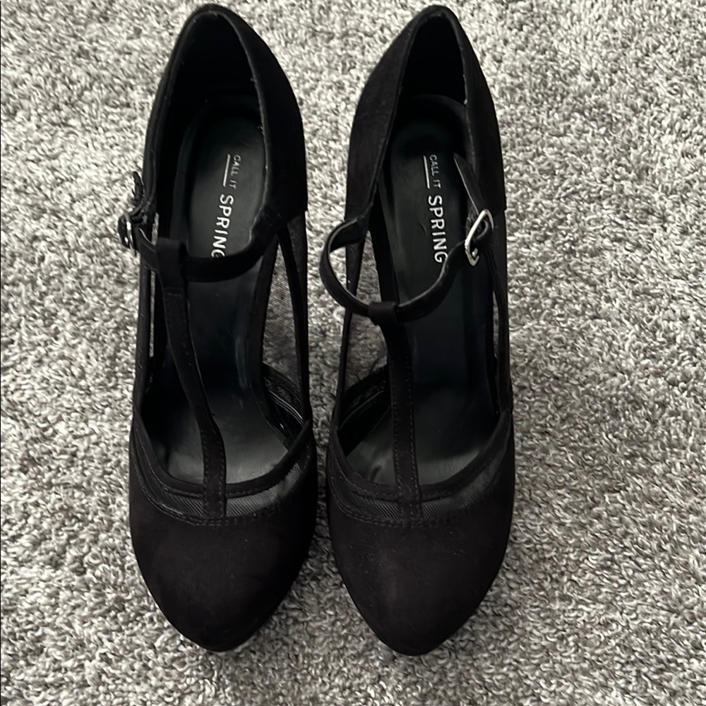 Call It Spring Black Heels Sleek Design